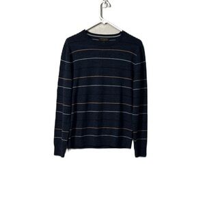 Banana Republic Factory Blue and Orange Crewneck Sweater Wool Merino Size S